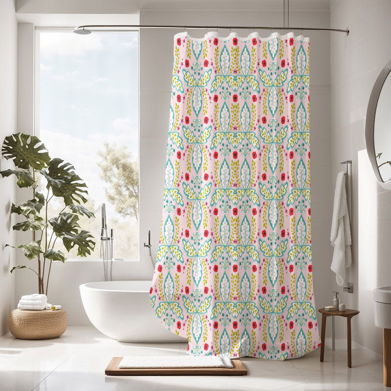 Schiess Shower Curtain, 93" H x 70" W, Floral