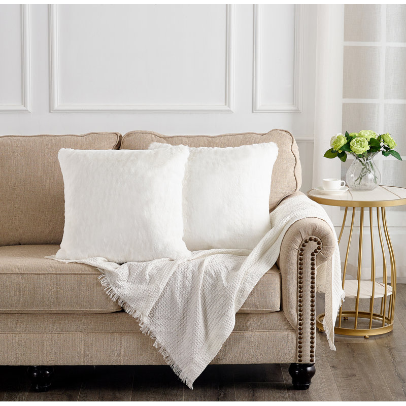 Housse de coussin lourd en fausse fourrure, H 20 pi x l 20 pi, Erget