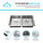 KBFmore Bowl Stainless Steel Kitchen Sink with Accessories-98228052-98228054