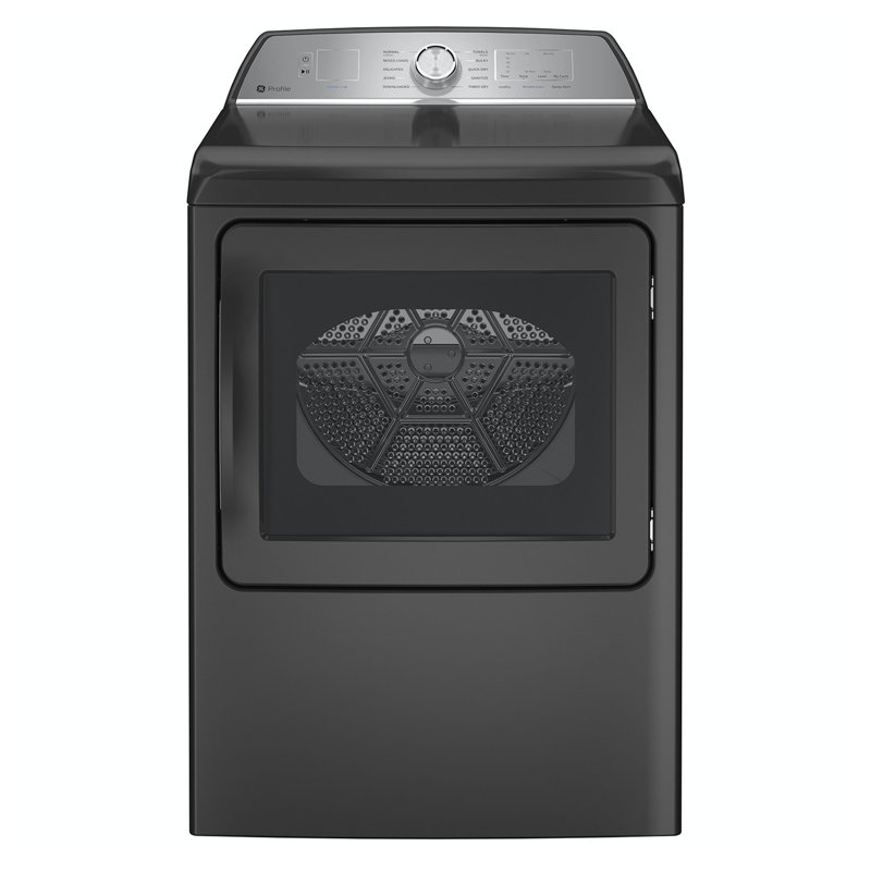 Ge Profile 7.4 Cu. Ft. Capacity Aluminized Alloy Drum Electric Dryer With Sanitize Cycle And Sensor Dry, Gas, Diamond Gray