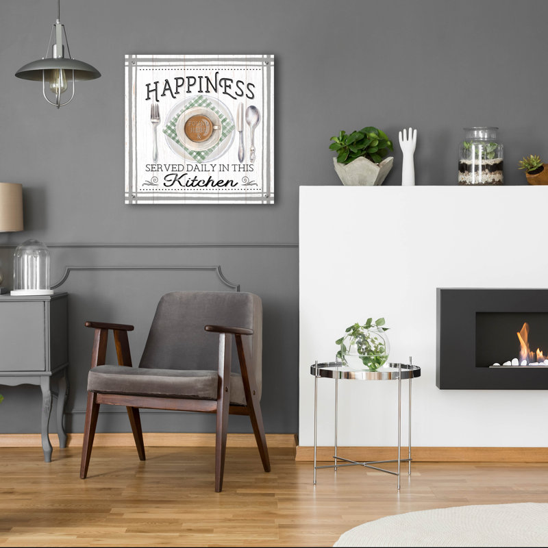 Art mural en verre épique «Happiness Served Daily» par Elizabeth Tyndall, 24 po x 24 po, H 24 po x l 24 po