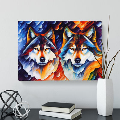Wolf Painting Vol.1 Abstract - Wrapped Canvas