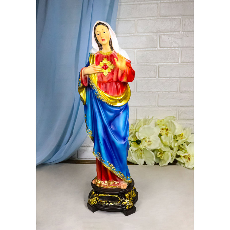 Statue Catholique Sacred Heart of Mary de la Vierge Madonna 17 "