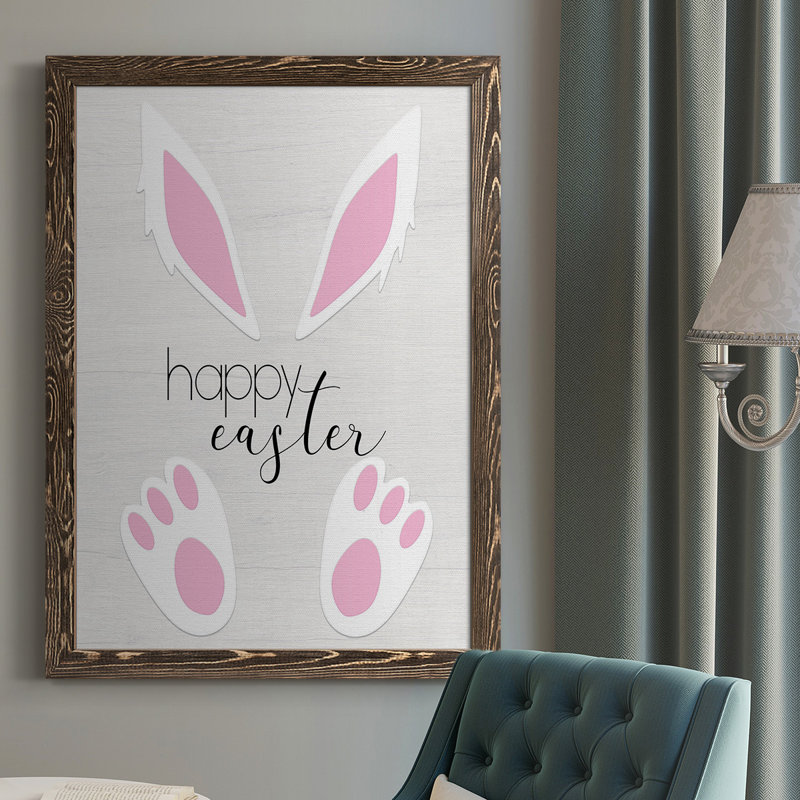 Gypson Joyeuses Pâques, reproduction d'art sur toile, H 37,5 po x l 27,5 po x P 1 po, Noyer