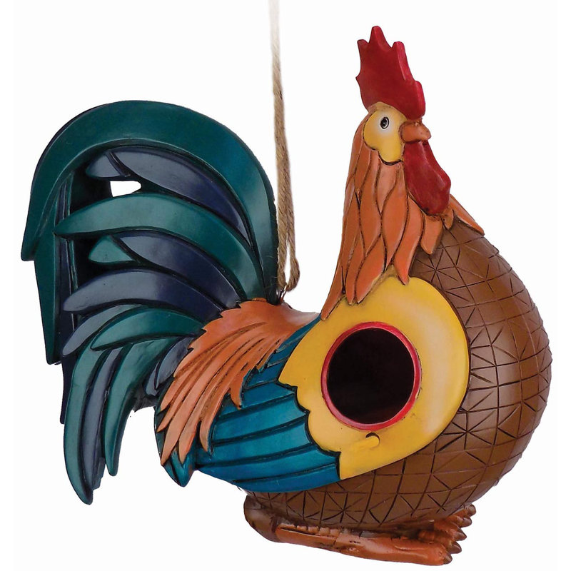 Maison d'oiseaux coq 10 po x 10 po x 7 po
