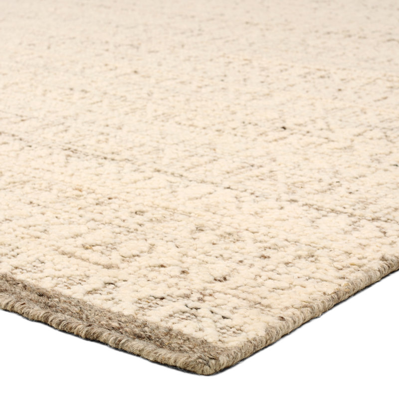 Tapis ivoire fait à la main Freda ELZ02, Rectangle 10 pi x 14 pi