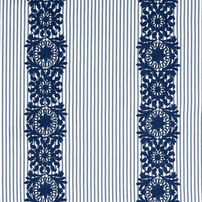 Joelle Stripe Fabric, Blue