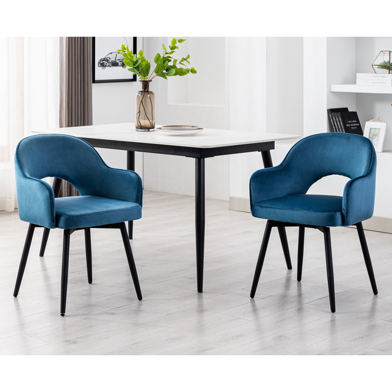 EWX19027DC 47cm H Side Chair, Blue / White / Grey