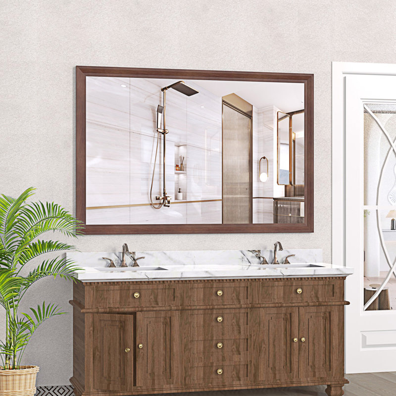Miroir de salle de bain 60 "X 40", Noyer