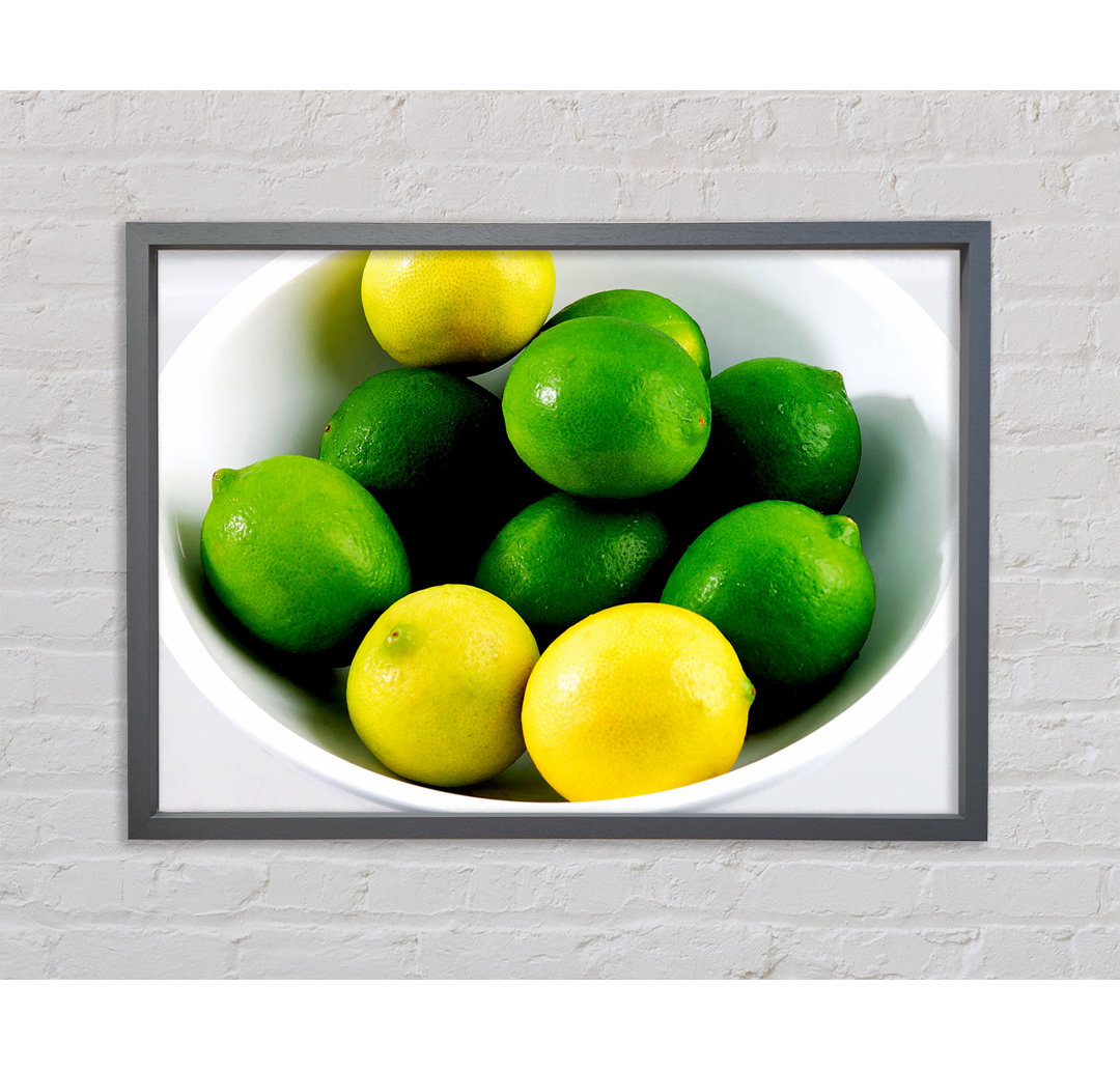 Lemon And Limes - Einzelner Bilderrahmen Kunstdrucke auf Leinwand