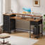 Bureau d'ordinateur avec support pour moniteur et station de charge, bureau de jeu avec lumières DEL et tiroirs-542815311-543857539