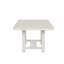 Table de salle à manger de style moderne en chêne blanc rustique avec planche de style tréteau, base, sièges 6