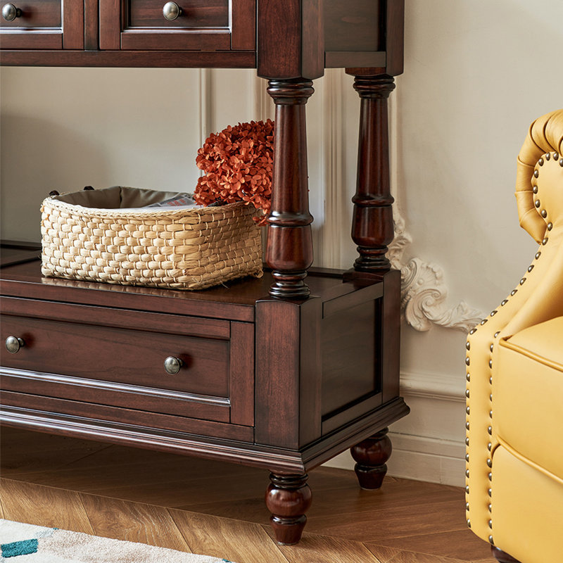Retro Multifunctional Console Table