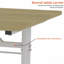 Bureau d'étude réglable adapté aux enfants et aux adultes, bureau à domicile multifonctionnel réglable en hauteur, design compact, dimensions du bureau: 60 cm x 80 cm, cadre blanc avec tablette en bois naturel-7265394-7265391