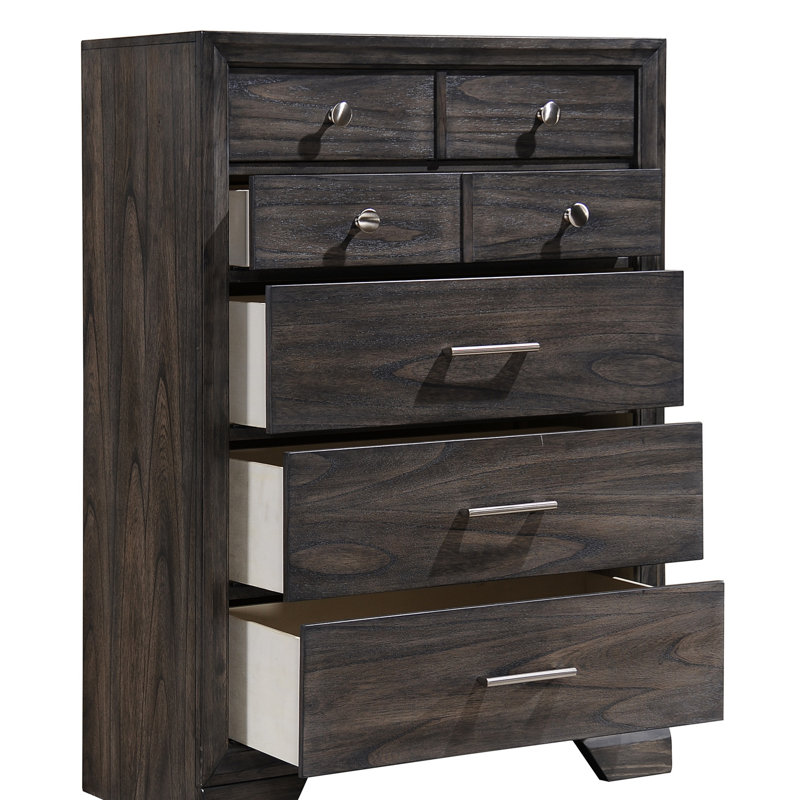 Commode en bois foncé 1Pc