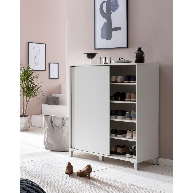 20 Pair Shoe Storage Cabinet, White