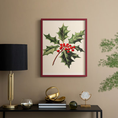 «Christmas Holiday Art», série 2-XXII, reproduction encadrée - bois massif