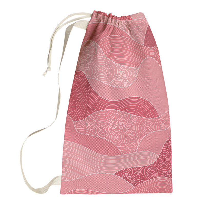 Leffel Fabric Laundry Bag with Handles, Large (76.5" H x 29.5" W x 1.5" D), Red