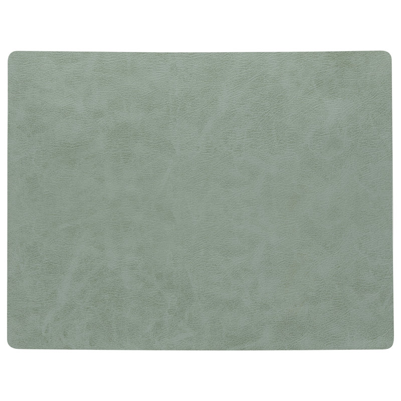 Sela Faux Leather Rectangle Placemant, Aqua