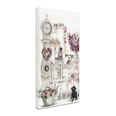 Armand 'Clock Kitten' Print on Canvas