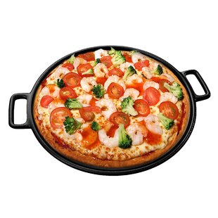 Thickened Wide Side Aluminum Pizza Grill Pan Grilled Pizza Grill Mesh Pizza  Pan Baking Tools