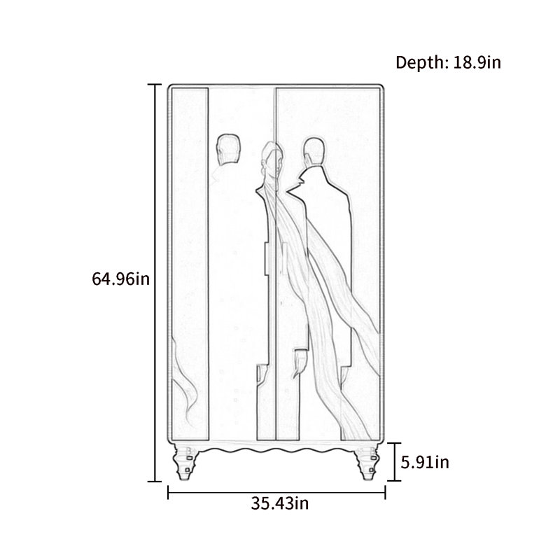 Garde-robe moderne pour chambre double, Ivoire / blanc / noir