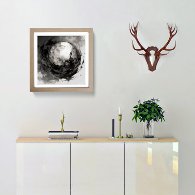 Moon Gestural Art No.1 - Framed Print