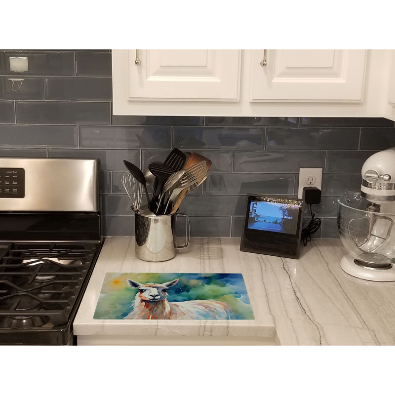 Llama Glass Cutting Board Large