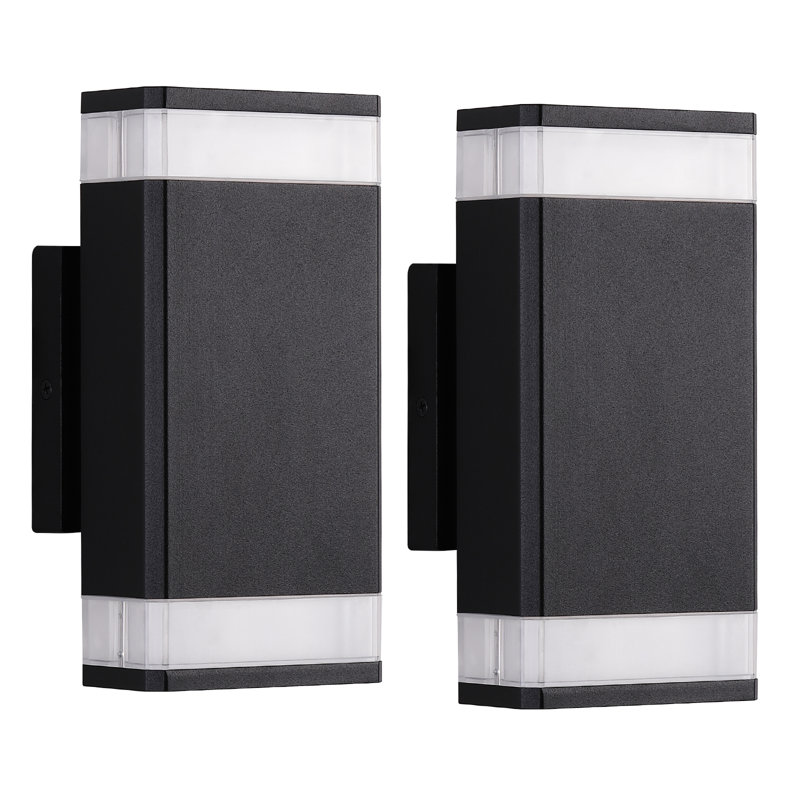 Latitude Run® Oliviana 8.8'' H Integrated LED Square Up Down Wall Light ...