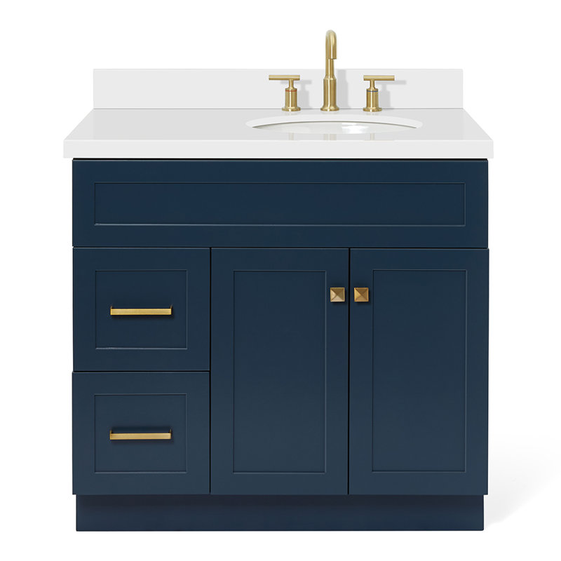 Ensemble de meuble-lavabo simple 37 po Abell, Bleu minuit