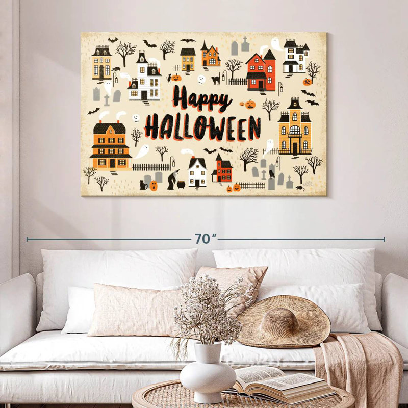 Spooky Village I, H 32 po x l 48 po