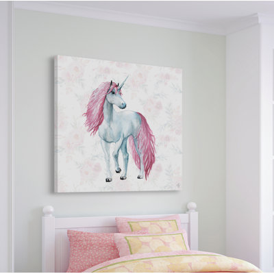 Croteau Croteau Feminine Unicorn - No Frame Print on Canvas