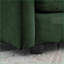 Chaise d'appoint moderne avec repose-pieds pour le salon, la chambre à coucher, la lecture | Chenille vert sauge-1176614419
