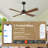 Modern Solid Wood Blade Ceiling Fan, App/remote Control, Quiet Dc Motor, Multiple Sizes-1605824364