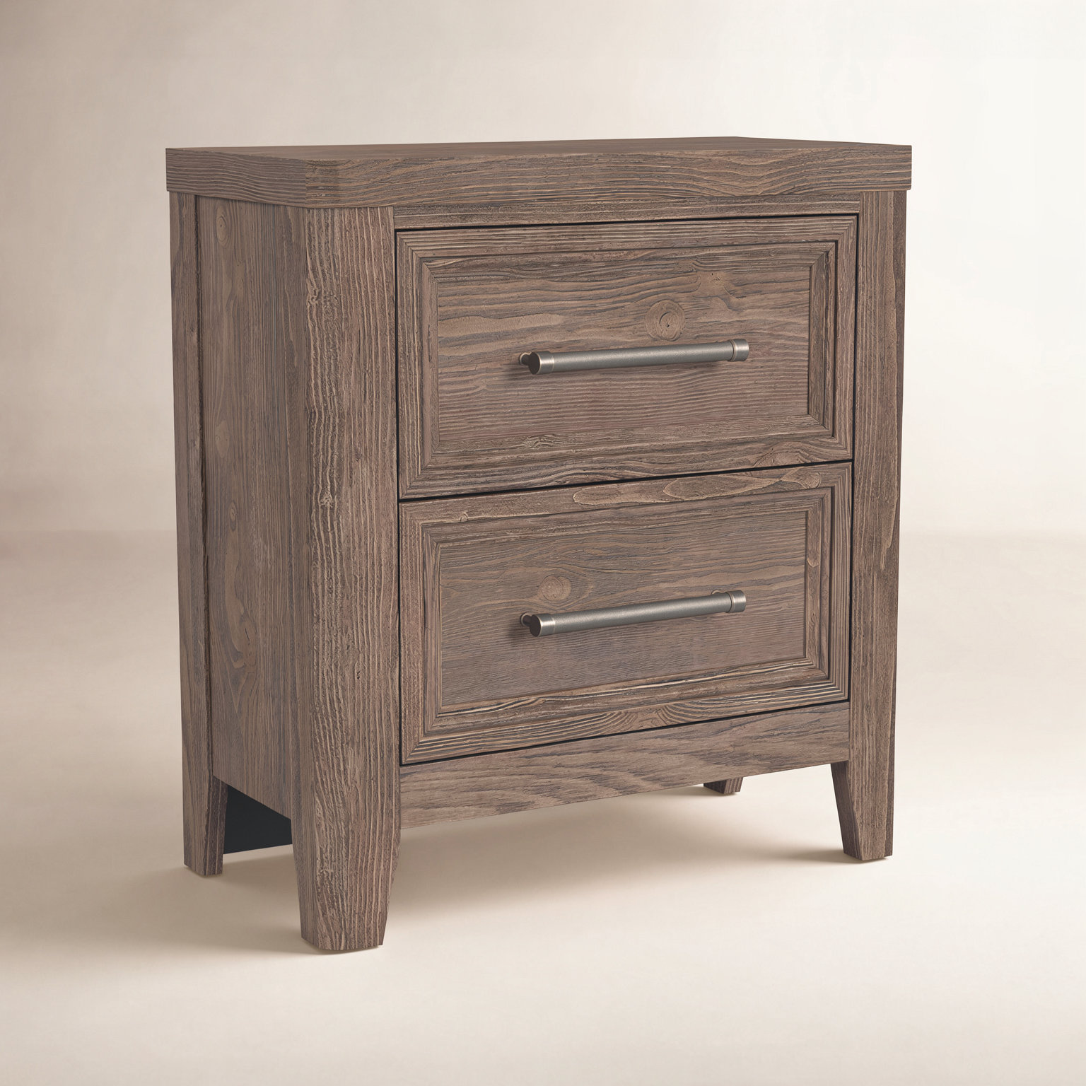 Jemma Solid Wood Nightstand, Harvest Brown