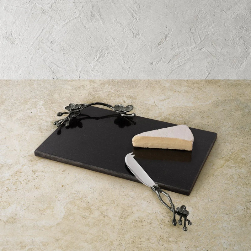 Black Orchid 18" L Cheese Board with Knife