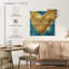 Hardie Big Hearted Gold sur turquoise