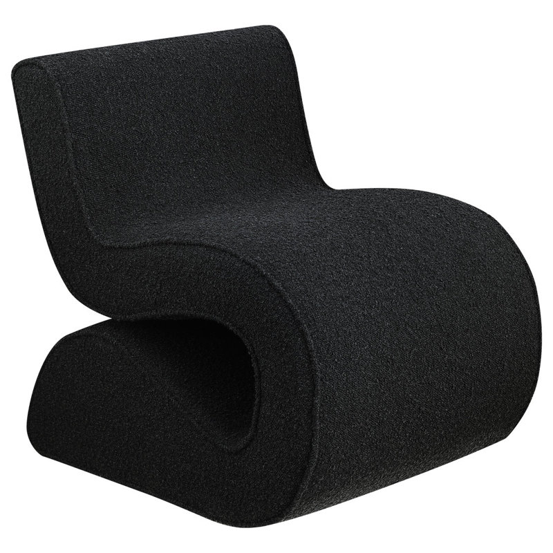 Chaise courbée sans accoudoirs Austin, Gris anthracite