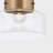 Modern Flush Mount – Metal, Glass & Gold, Crystal Clear Glass Bowl 1-Light Hardwired Dimmable Ceiling Light for Bedroom or Hallway in Modern, Mid-Century, and Contemporary Style
