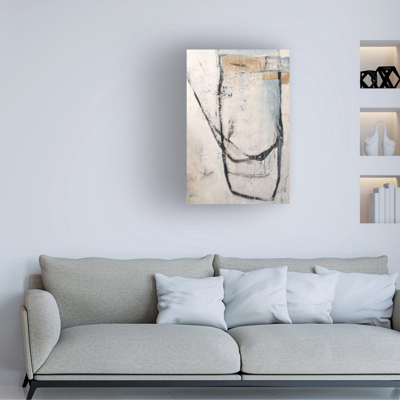 "Lignes torsadées" sur toile, H 47 po x l 30 po