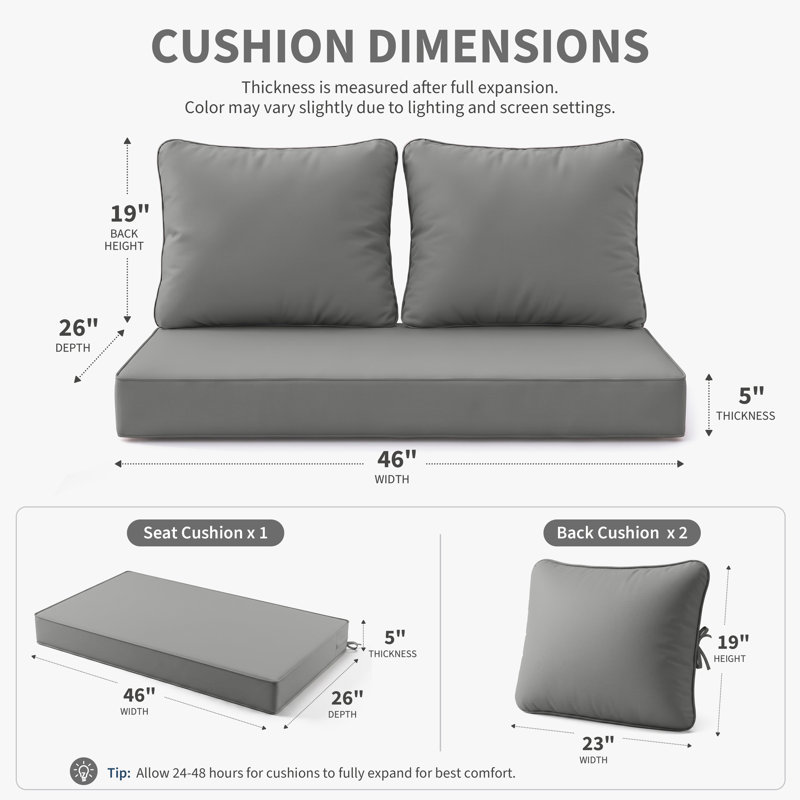 Coussin de siège / de dossier Wynee, Gris clair