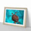 A Sea Turtle in Abstract - Framed Print-55629320-55629323