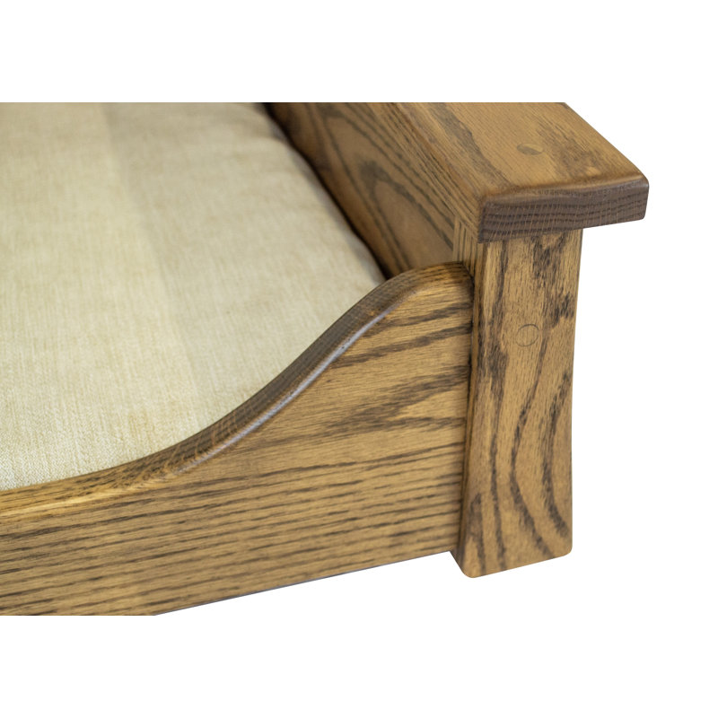 Medium Oak Orthopedic Elevated Pet Bed