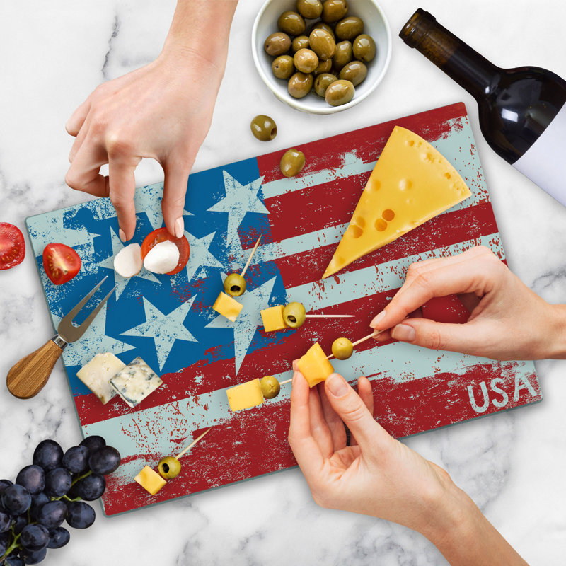 Planche à découper drapeau américain Ambesonne