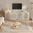 Designer 55'' Curved Three-dimensional Texture Sideboard(set Of 2)