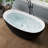 Tidal 60'' Acrylic Freestanding Tub Freestanding Soaking Bathtub-124883378