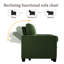 Fauteuil convertible en velours côtelé convertible 3 en 1 avec lit escamotable multifonctionnel avec 2 coussins moelleux, prise USB et porte-gobelet-1775601465