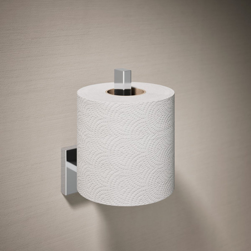 Square Vertical Toilet Tissue Holder, Polished Chrome
