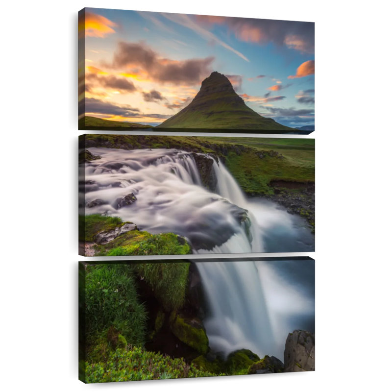 Alvord Kirkjufell, soleil de minuit I, H 38 po x l 24 po
