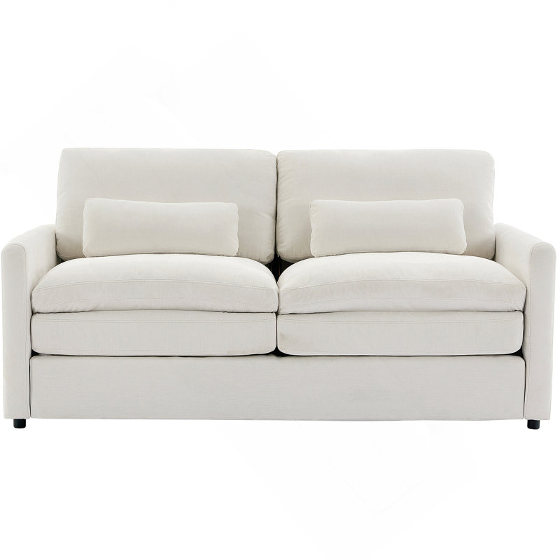 Canapé confortable surdimensionné avec coussins de qualité supérieure pour le salon, Beige